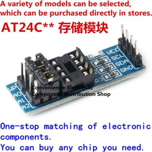 The new AT24C 24C interface EEPROM memory module WAVGAT can support AT24CXX series chips 8P chip holder Without chip
