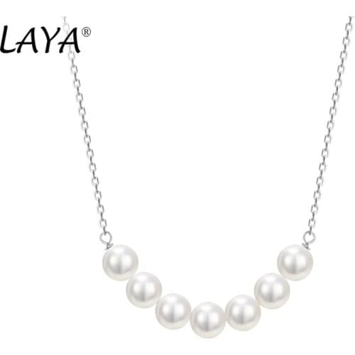 Laya Natural Freshwater Pearl Necklace For Women 925 Sterling Silver Fashion Elegant High Quality Fine Jewelry 2021 Trend