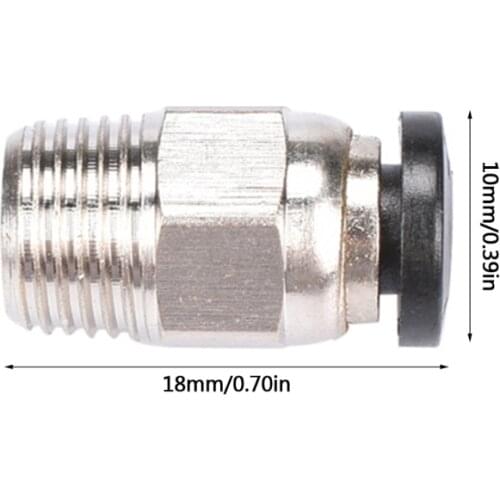 P82A 10 Pieces PC4-01 M10 Quick Fitting Straight Pneumatic Fitting Push to Connect for 3D Printer 1.75mm Filament