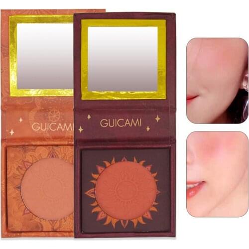 5g Face Blush Palette High Pigmented Silky Texture Cosmetic Contour Eyeshadow Pink Orange Tone Face Blush Powder Makeup