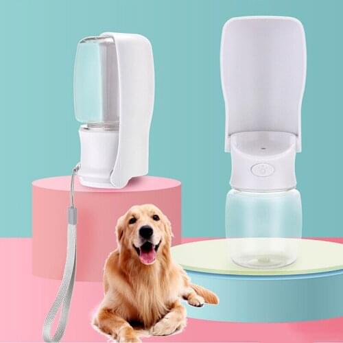 Pet Water Bottle Water Dispenser Feeder Pet Product 2in 1 Drinking Water And Portable Water Bottle 350ML/550ML Accompanying Cup