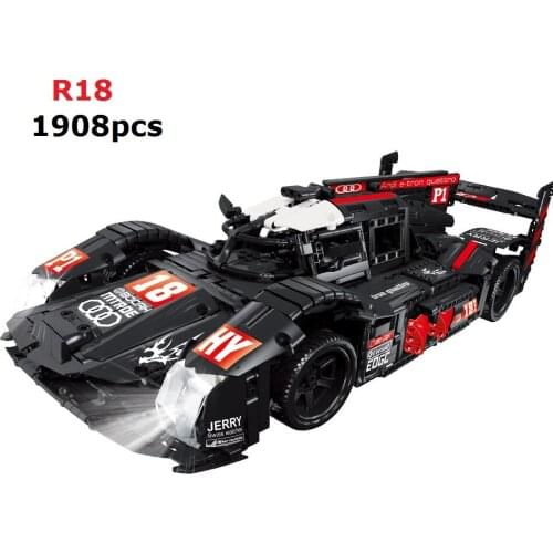 Plastic Blocks Technic Vehicle Model Super Race Car R18 Building Bricks Educational Toy Boy Gifts Kids Toys for Children Presnet