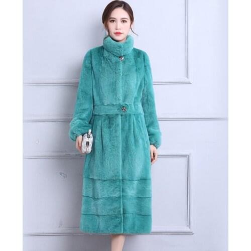 100%Natural Mink Fur Coat Women Winter Warm Fur Coat Plus Size High Quality Luxury Thickening Outwear N17C01115 MF329