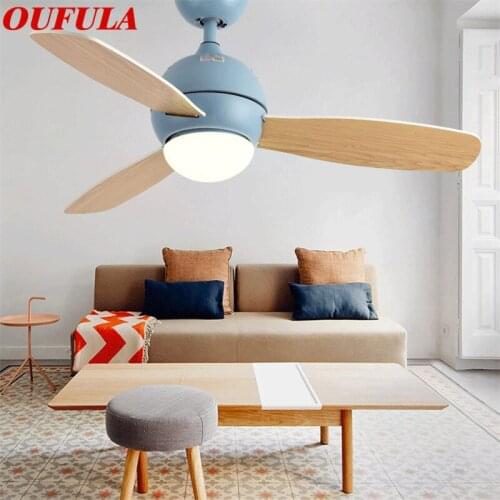 Hongcui Modern Ceiling Fan Lights With Wooden Fan Blade Remote Control Decorative For Home Living Room Bedroom Restaurant