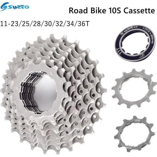 SWTXO 10 Speed Road Bike Freewheel 11-25T 28T 32T 34T 36T Bicycle 10V Cassette Flywheel K7 Gravel for Shimano HG Bike Parts