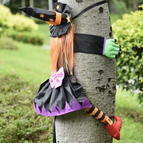 Halloween Witch Decoration Tree Climbing Witch Doll Witch Entering Tree Crashing Witch Trunk Witch Halloween Crashing