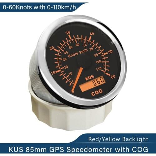 New KUS Boat Truck Auto Trailer Car Yacht Vessel 85MM GPS COG 30knots Km/h 12V/24V Speedo Speedometer