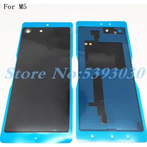 New Battery Cover replacement parts For Sony Xperia M5 E5603 E5606 E5653 Rear Battery Door Back Cover Housing With Logo