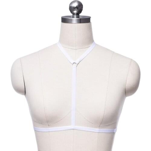 Women Sexy Multicolor Body Harness Cage Lingerie Harness Cage Bra 90s Cupless Lingerie Body Adjustable Harness Bra