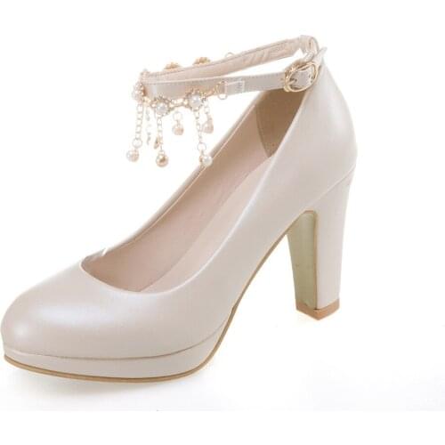 Waterproof high with thick with early spring of 2018 the new strap 40 1818-43 light mouth womens shoes