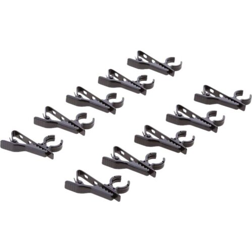 10 Pack Mini Ring Type Microphone Clip Hold Shock Secure Lapel Mic Clamp Replacement Kit for Headset Microphones,Plastic