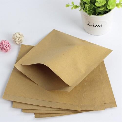 100pcs Brown Kraft Paper Bags Bread Fries Oil proof Food Packing Bag Party Fast Food Wrap Bag Bar Restaurant Supplies