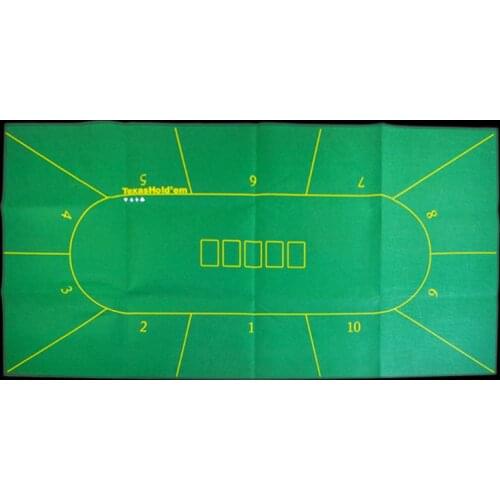 180*90cm Texas Hold'em Poker Tablecloth 10 Players Poker Mat Layouts Table Cloth