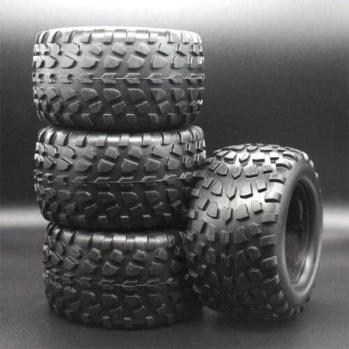 4pcs 1/10 Off-Road Car Bigfoot Truck Tires 125*55MM Sponge liner Rubber Tyre For HSP HPI 94108 94111 94188
