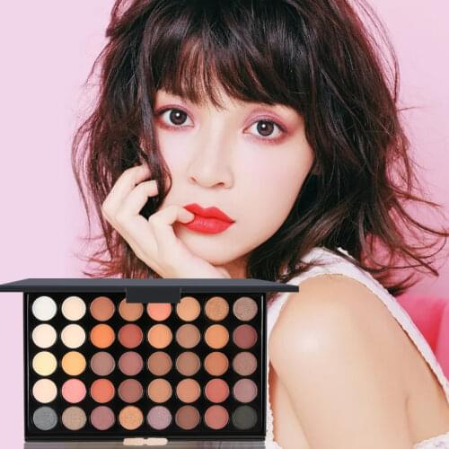 40 Colors Mode Eyeshadow Palette Earth Color Pearlescent Matt Multicolor Warm Color Smoky Makeup Palette Shiny Glitter Pigment