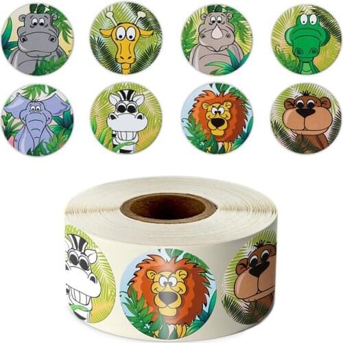 500pcs Cute Animals Reward Stickers For Kids Classic Toys For Teacher Reward Kids Training Stickers Motivational Stickers