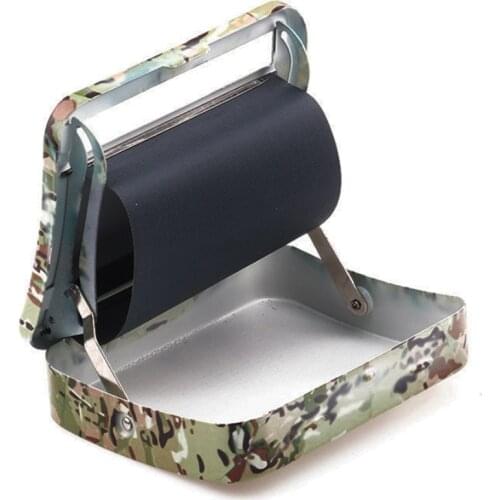 70MM/78M Camouflage Metal Cigarette Rolling Machine Manual Tobacco Rolling Machine with Cigarette box Cigarette Accessories