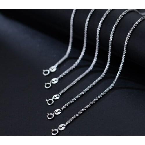 925 Sterling Silver Popcorn Chain Necklace For Women Jewelry On The Neck Long 40 45 50 55 60 70 80 CM Thick 2 MM Accessories