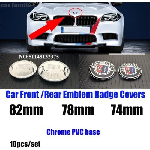 10X Blue White Auto Bonnet Car Front Hood Rear Tail Boot Covers PVC 82MM 78MM 74MM for E90 F10 F30 E91 E92 E93 F02 E63 E64 E65