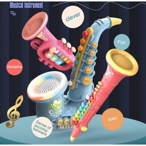 Children Toys Kids Saxophone Trumpet Simulation Instrument Musical Toys Early Learning Educational Toy Gift