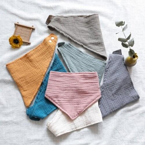 Baby Bibs Scarf Toddler Cotton Triangle Towel Saliva Towel Pacifier Clip Chain Winter Tassel Scarf Baby Products For 0-12 months