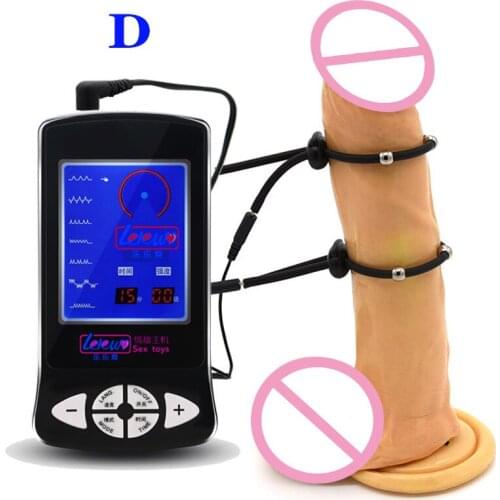 Electro Penis Stimulation Cock Rings Pulse Stimulator Orgasm Penis Ring Sex Toys For Men Electric Shock Massage BDSM