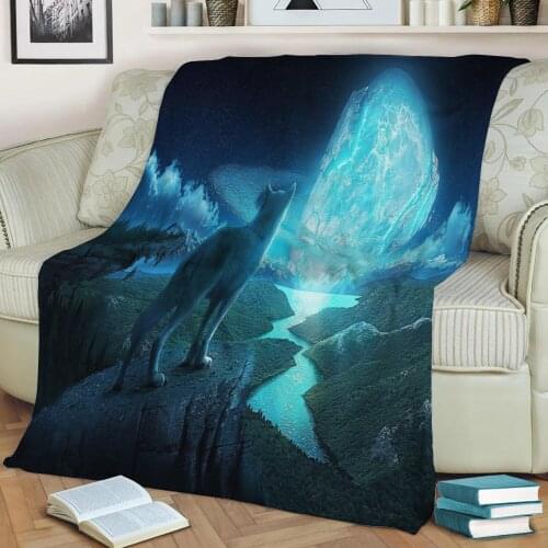 Animal fantasy Flannel Throw Blanket 3D Printed Keep Warm Sofa Child Blanket Home Decor Textiles Dream Family Gift