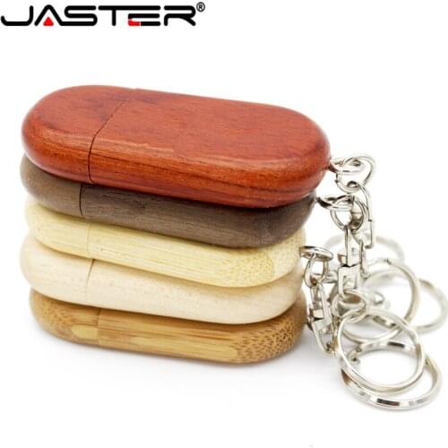 JASTER 1PCS free custom logo mini Wooden batten usb flash drive pendrive 64gb 16gb 32GB 4GB U disk memory Stick wedding gifts