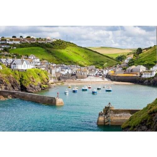 Port Isaac harbour Cornwall picture Art Film Print Silk Poster for Your Home Wall Decor 24x36inch