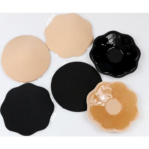 Adhesive Bra Pads Women Reusable Silicone Strapless Invisible Bra Breast Pad Pasties Petal Chest Stickers Sexy Nipple Cover 2pcs