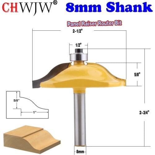 1pc 8mm Shank Panel Raiser Router Bit - Ogee 1" Depth Woodworking cutter woodworking router bits carbide bit door knife