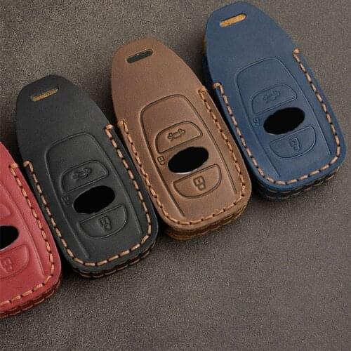 Leather Car Key Case For Subaru BRZ Forester Legacy Outback WRX WRX STI Impreza XV Crosstrek Smart Keyless Remote Cover