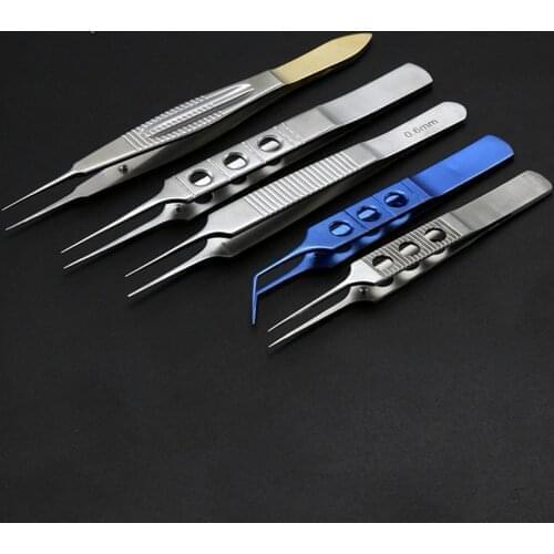 Medical Tweezers Stainless Steel Micro Tweezers Toothed Tweezers With Hooks Double Eyelid Surgery Ophthalmology Plastic Surgery
