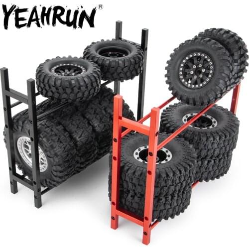 YEAHRUN Metal 1.9/2.2'' Wheel Tires Storage Rack Shelf for TRAXXAS TRX-4 Axial SCX10 Wraith 1/10 RC Crawler Car Accessories