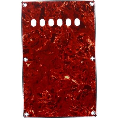 Musiclily 6 Hole Guitar Back Plate for China Made Squier, 4Ply Vintage Tortoise