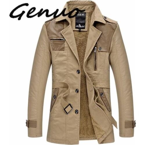 Mens Trench Coat 2020 New Arrive Fashion Designer Male Long Jacket Autumn Winter Warm Windproof Slim Trench Hot Sale Size L-3XL