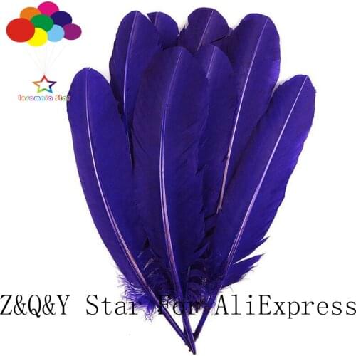 Natural 25-30CM Turkey Nest Forest Feather Dyeing Navy Blue DIY Craft Accessories Feather