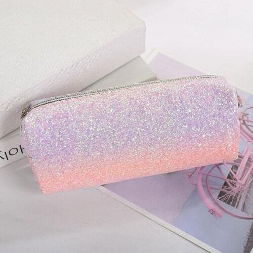 1PC Square Pencil Cases Color Large Capacity School Bags Storage For Girs Pencil Kawaii Pouch Student Stationery Pen E8R9