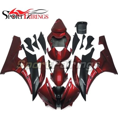 Injection Fairings For Yamaha YZF600 R6 06 07 Year 2006 2007 Plastic ABS Motorcycle Full Fairing Kit Carenes Dark Red Covers New