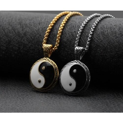 Titanium steel stainless steel pendant retro gossip pattern pendant fashion mens and womens pendants