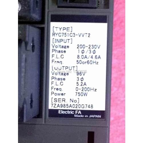 RYC751C3-VVT2 servo driver RYC751C3-VVT2 750W ac server driver good condition