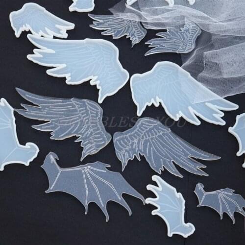 Cute Evil Angel Wings Pendant Silicone Resin Mold Earrings Necklace Resin Casting Mould Jewelry Making Tools Art Crafts