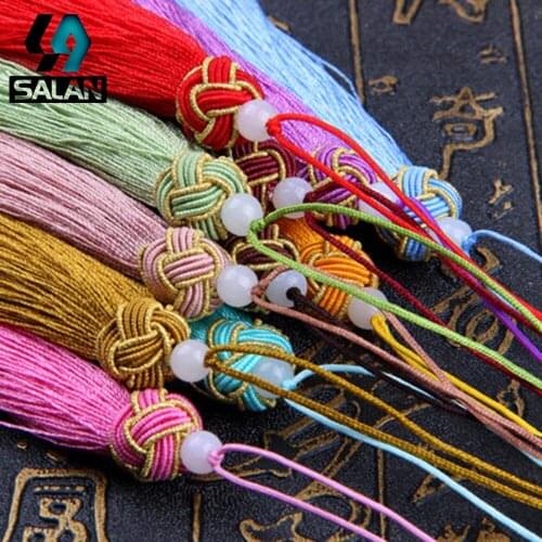 Spot direct tassel ear DIY hand weaving Chinese knot hairpin hanging lanterns curtains ornaments