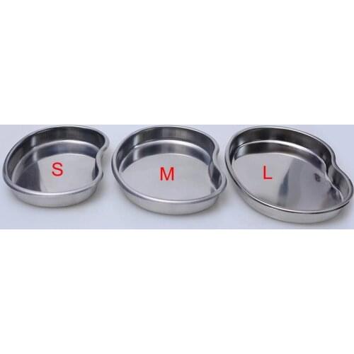 3pcs/set Dental Stainless Steel Trays Instruments Surgical Curved Tray S/M/L