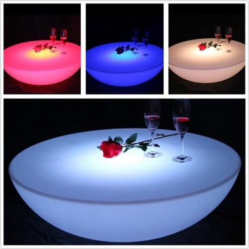 Skybesstech Diameter 31.50inch * Height 8.66In Waterproof LED Coffee Table Color Changing Bar Furniture SK-LF17 (D80*H22cm) 1pc