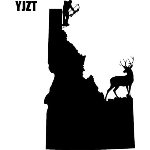 YJZT 11CM*18.1CM Bow Hunter Hunting State Decoration Decals Vinyl Car Stickers Interesting C31-0553
