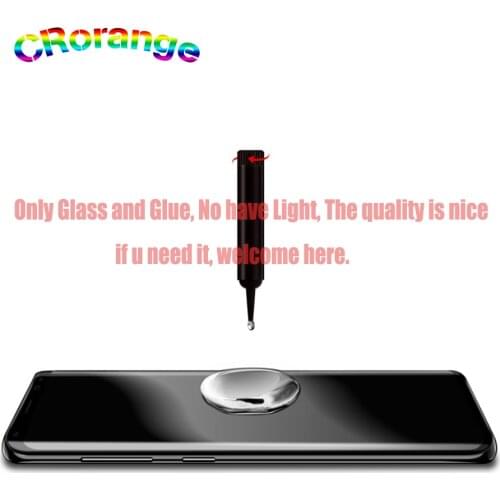 Full Glue UV Screen Protector For Samsung note 20 ultra S9 plus S10 S20 Plus HW P30Pro Mate 30 pro P40 Pro (only glue and glass)