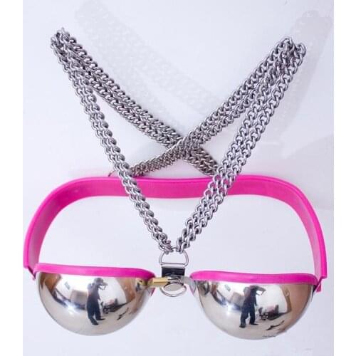 Stainless Steel Breast Bra female chastity belt,Top quality chastity female belts,sex toys for couples female sex slave
