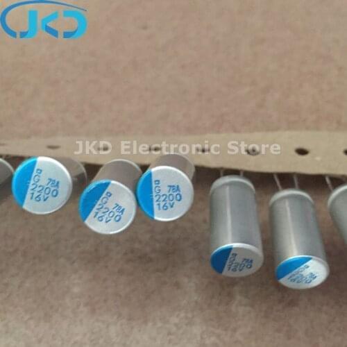 20pcs 2200UF 16V 10x20mm NCC PSG Series For Motherboard VGA Low ESR 16V2200uF Aluminum Solid Capacitors Nippon Chemi-Con