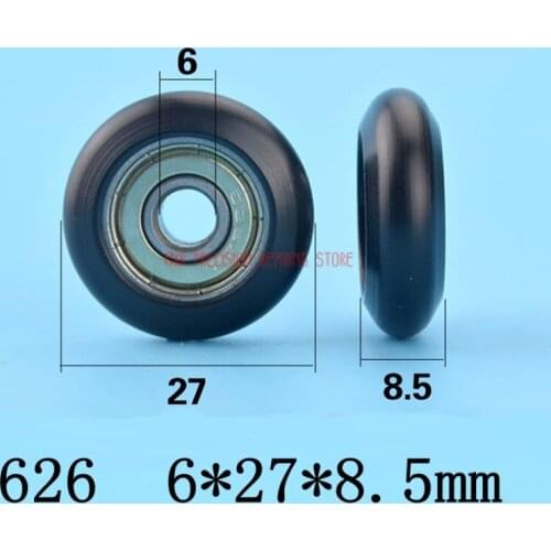 2019 Sale New Plastic Pom Bearing Pulley 3d Printer Engraving Machine European Standard Aluminum Guide Wheel 6*27*8.5mm